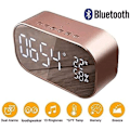 Miniatyrbild 2 av 5: Spegels digital väckarklocka med Bluetooth-högtalare, upplyst väckarklocka med LED-display och väckarklocka för hemmakontor