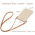 Pikkukuva 3 / 5: Valkoiset olkalaukut, naisten rennot olki- ja punotut laukut, punotut crossbody-laukut, puhelinlaukut