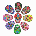 Miniatyrbilde 1 av 5: Broderte Skull-merker (Sett med 9), Skull Stryke-på/Sy-på Collage Applikasjoner for Klær, Kjoler, Hatter, Jeans, DIY Tilbehør