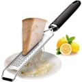 Miniatyrbillede 1 af 5: Manuelt Rivejern & Citrus Zester Premium Klassisk Skarpt Rustfrit Stål Zester Rivejern, ideelt til Parmesan, Hård Ost, Ingefær, Chokolade, Muskatnød og T