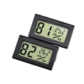 Miniatyrbillede 1 af 2: 5-pak Mini Digitalt Temperatur- og Fugtighedstermometer, Termometer, Digital Hygrometer, Indendørs Temperatur- og Fugtighedsmåler, Sort