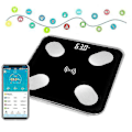 Miniatyrbillede 2 af 5: Kropsfedtvægt Smart BMI Vægt LED Digital Badeværelse Trådløs Vægt white