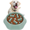 Miniatyrbillede 2 af 5: Grøn 2 stk. Slow Feeding Skål til Hunde, Slow Feeding Skål, Anti Gluttony Skål til Hunde Katte, Fremmer Sund Spisning og Langsom Fordøjelse