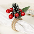 Miniatyrbillede 1 af 5: Jule Servietring med Fyrrenåle til Julefrokoster og Festartikler red fruit