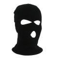 Pikkukuva 1 / 4: Kokokasvoinen hiihtomaski talvihattu Balaclava huppu pipo lämmin taktinen hattu 3 reikää black