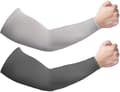 2 par sol UV-beskyttende kølende arm sleeves til mænd og kvinder, UPF 50 Deep-grey - Grey