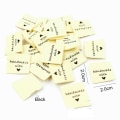 Miniatyrbilde 3 av 5: 100 stk. Lærmerke Treknapp Klesmerke Pynt Strikk DIY Tilbehør 3sizes wooden buckle