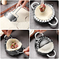 Miniatyrbillede 2 af 5: Dumpling Maker Dumpling Form Rustfrit Stål Ravioli Form Kageværktøj Ravioli Skærer til Dej Stempel Småkageudstikker Kage Køkken Gadgets Lav 3 Stk