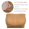 Miniatyrbillede 3 af 3: Tube Top til Kvinder Dobbelt Lag Base Uden Stålring Indpakket Brystpude Push Up BH Black