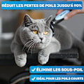 Miniatyrbillede 2 af 4: Selvrensende børste 2.0 til korthårede katte og hunde | Eliminerer 90% af hårene | Fjerner underulden
