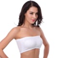 Miniatyrbilde 1 av 3: Tube Top for Kvinner Dobbelt Lag Base Uten Stålring Innpakket Brystpute Push Up BH white