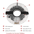 Miniatyrbillede 3 af 5: 7 LED 9 Farver 18 Billeder Cykelhjul Lys USB Genopladeligt Vandtæt LED Cykelhjul Lys Cykelhjul Lys Tilbehør Lys