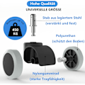 Miniatyrbilde 2 av 5: Kontorstolhjul sett med 5 - 11mmX20mm erstatningshjul for harde gulv, brukt for spillstoler, kontorstoler, kontorstolhjul for å beskytte gulvet, v