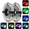 Miniatyrbillede 1 af 5: 7 LED 9 Farver 18 Billeder Cykelhjul Lys USB Genopladeligt Vandtæt LED Cykelhjul Lys Cykelhjul Lys Tilbehør Lys
