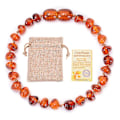 Miniatyrbillede 1 af 5: Baby Rav Anklet Armbånd - Håndlavet 100% Ægte Ravperler C