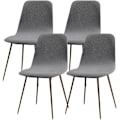 Miniatyrbild 1 av 5: Utdragbar stolsöverdrag 4-pack, modernt tvättbart matstolsöverdrag universellt köksstolsöverdrag köksdekorationer, grå