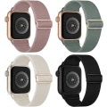 Pikkukuva 1 / 5: Joustava nylonhihna (4 eri väriä, ei sisälly) Yhteensopiva Apple Watch -rannekkeen 42/44/45 mm kanssa, iWatch sarja 8/Ultra/7/6/5/4/3/2/1 SE Säädettävä