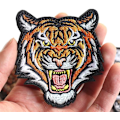 Miniatyrbilde 2 av 5: Taktisk Brølende Tigerhode Broderi Patch, Dyrebrodert Merke, Borrelås