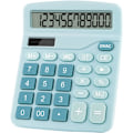 Miniatyrbillede 1 af 5: (Blå) Stor 12-cifret Dual Powered Basis Skrivebordslommeregner, Solar og Batteri Dual Powered Basis Skrivebord, Skole, Hjem og Virksomhed