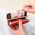 Miniatyrbillede 2 af 5: Lille damepung (Rød) Lille damepung i PU-læder i vintage stil med lynlås og kliklås