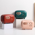 Miniatyrbillede 4 af 5: Servietdispensere, Retro Radio Mønster Servietholder, Sød Pink Servietboks, Dekorativ Servietboks, Servietboks