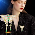 Miniatyrbillede 1 af 5: En kvast sommerfugl broche high-end let luksus ins high-end dyre corsage anti-tabt nål