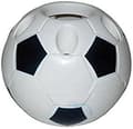 Svartvit fotbollsformad pennlåda, diameter 10,5 cm, skrivbordsförvaring för smycken