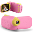 Barnekamera for jenter, digitalt videokamera for barn, julegaver leker for jenter og gutter i alderen 3 4 5 6 7 8 9, -Rosa