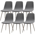 Miniatyrbild 1 av 5: Utdragbar stolsöverdrag 6-pack, modernt tvättbart matstolsöverdrag universellt köksstolsöverdrag köksdekorationer, grå
