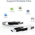 Miniatyrbillede 5 af 5: 32GB USB 3.0 Flash Drive 5 Pakke, USB 3.0 Memory Stick med LED-indikator Drejelige Thumb Drives Bulk U Disk 32GB Pendrive Jump Drive Zip Drive til Data S
