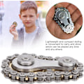 Miniatyrbillede 2 af 5: Finger Gyroskop, Rustfrit Stål Gear Finger Gyroskop Legetøj Dekompression Kædelegetøj Guldbelægning