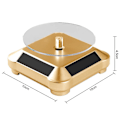 Miniatyrbild 3 av 5: Solcellsdisplayställ Turntable, Batteridriven Dubbelanvänd roterande display Gold