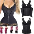 Kvinnors dragkedja kroppsslankande shapewear hög midjetränare bukband underkläder XL