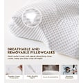 Miniatyrbild 5 av 5: Cervicalkudde för att lindra nacksmärta, ihålig design luktfria memory foam-kuddar med kylande överdrag, justerbar ortopedisk sängkudde för sömn, Con