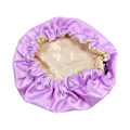 Miniatyrbild 1 av 5: Imitation Silk Fit Loop Sleep Cap (Lila), Elastisk Bred Band Sleep Cap Barn Hårvård Cap