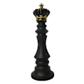 Miniatyrbilde 2 av 3: Sjakk Konge Dronning Springer Resin Håndverk Internasjonal Sjakk Statue Skulptur Black King