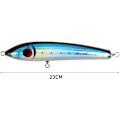 Pikkukuva 2 / 4: FishingLuresKitBaitFloatingDesignLuminousFloatingWooden90g/23cmFishTunaBlueFakeLureBaitMaterialFishingKitsLures
