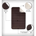 Miniatyrbilde 2 av 5: Baderomsmatter Sklisikker Dusjmatte Absorberende Liten Matte Dørmatte Innendørs Kjøkkenmatter Black 50*80CM