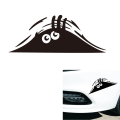 Pikkukuva 1 / 4: Pyöreäsilmäinen musta 3D Hauska Hirviö Sarjakuva Vinyyli Autotarra Merkki Emblemmi