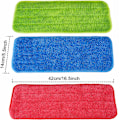 Pikkukuva 4 / 5: 3 kpl Mikrokuitu Spray Moppi Tyynyjen Vaihto, Reveal Moppi Tyynyt Märkä/Kuiva Moppeihin Litteät Vaihtopäät Lattian Puhdistukseen 42 x 14 cm