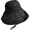 Miniatyrbillede 2 af 4: Sort Strandhat til Kvinder Foldbar Sommerhat Bredskygget Strandhat Hætte Bucket Hat Havehat