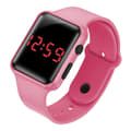 Barn Flickor Pojkar Sportklocka Led Digital Silikonklockor Unisex Pink