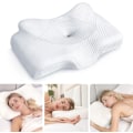 Miniatyrbild 1 av 5: Cervicalkudde för att lindra nacksmärta, ihålig design luktfria memory foam-kuddar med kylande överdrag, justerbar ortopedisk sängkudde för sömn, Con