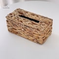 Miniatyrbillede 4 af 4: Dekorativt ansigtsbetræk af vandhyacint - Håndvævet holder til papirservietter - Rektangulær organizer til papirservietter
