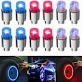 Miniatyrbilde 1 av 5: 12 stk. LED Sykkelhjul Lys Dekk Dekkventilhetter Neonlys for Bil Motorsykkel Sykkel Miks 3 Farger