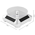 Miniatyrbild 3 av 5: Solcellsdisplayställ Turntable, Batteridriven Dubbelanvänd Rotationsdisplay Silver
