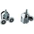 Miniatyrbilde 2 av 5: 23mm Dusjdør Hjul Ruller Topp og Bunn (4-Pakning) Sink Legering - Krom - Leveres med Skrape