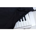 Miniatyrbillede 2 af 5: Klaver Keyboard Cover (Sort, Til 61 Tangenter), Strækbart Komposit Klæde Støvdække Med Justerbar Elastisk Snøre Og Låsespænde, Egnet Til Elektronisk