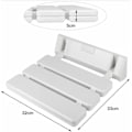 Miniatyrbillede 4 af 5: Hvidt aluminium og ABS foldbart brusebænk, 330 x 320 x 70 mm