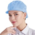 Miniatyrbilde 4 av 5: 3 stk. Kokkeberet Unisex Kjøkkenhatt med Mesh Arbeidshatt for Verksted Fabrikk Kjøkken Catering Bakeri